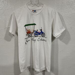 Vintage Siem Reap Cambodia Tuk Tuk T-shirt Travel Souvenir Tourist Tee Med